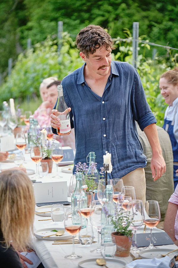 Angus McIntyre hosting Dine in the Vines at Wythall Estate, Herefordshire